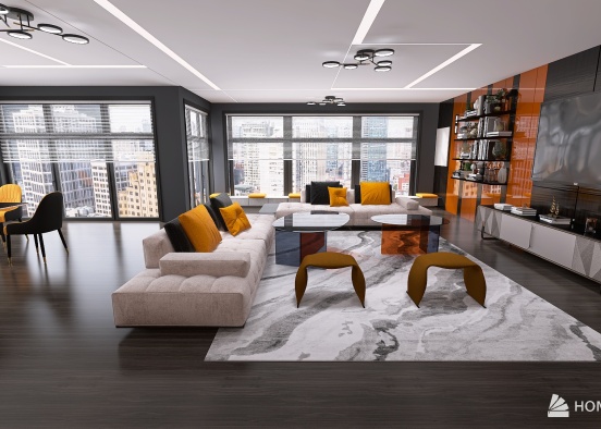 Futuristic Apartment Design Rendering