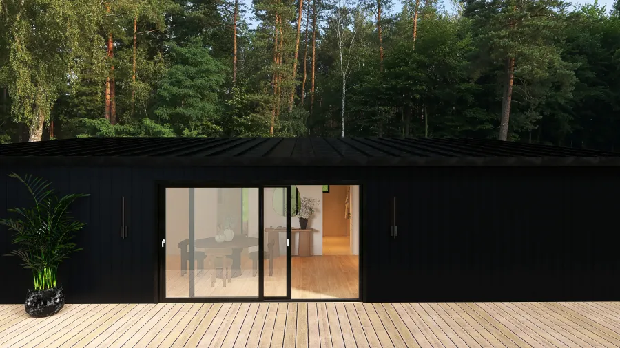 Ekowhai - 2 Bedroom Angled Roof 3d design renderings