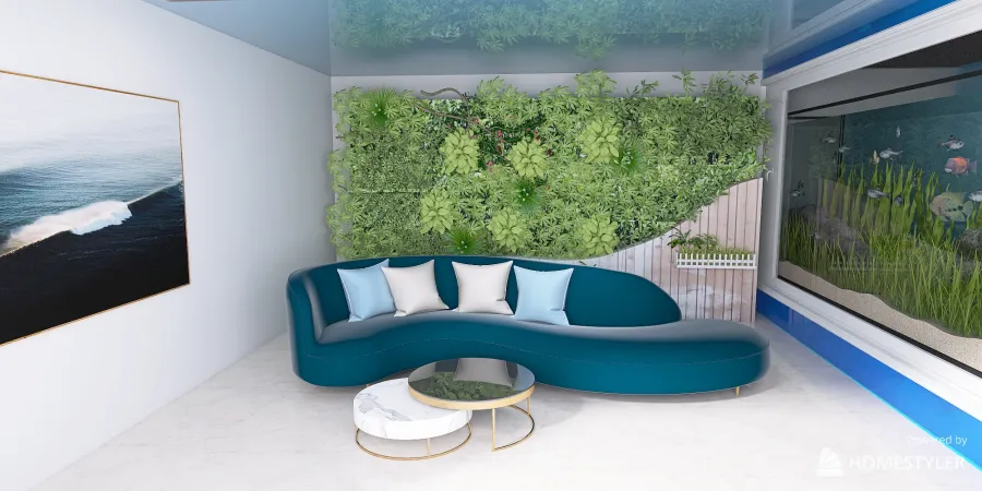 Room "Ocean in the house" 3d design renderings