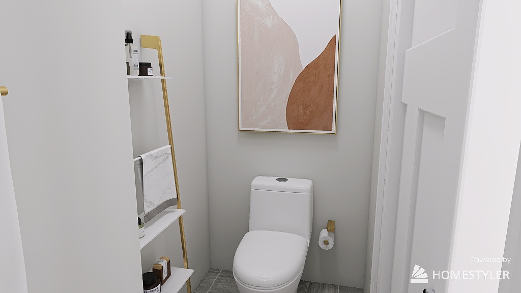 Powder Bathroom 3d design renderings
