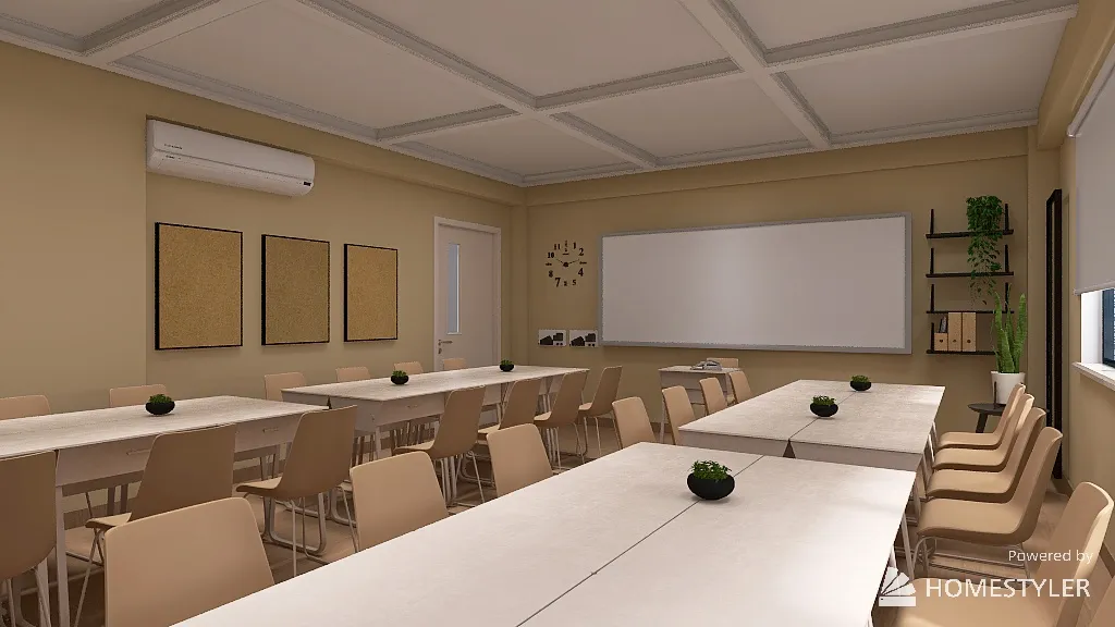 classroom design 3d design renderings