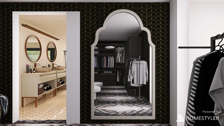 walk-in closet 3d design renderings