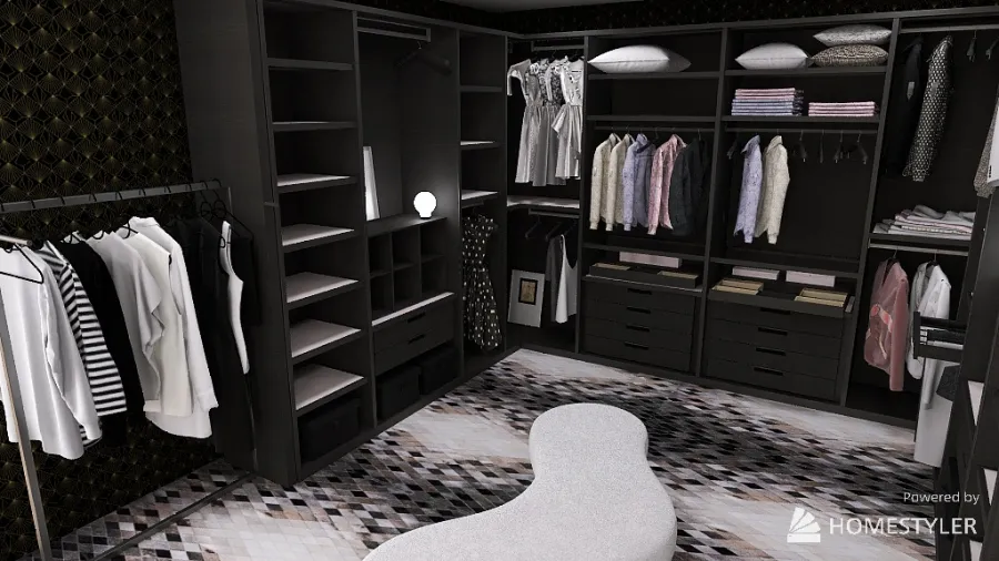 walk-in closet 3d design renderings