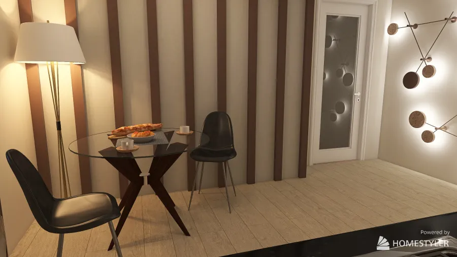 The apartment is small for a couple 3d design renderings