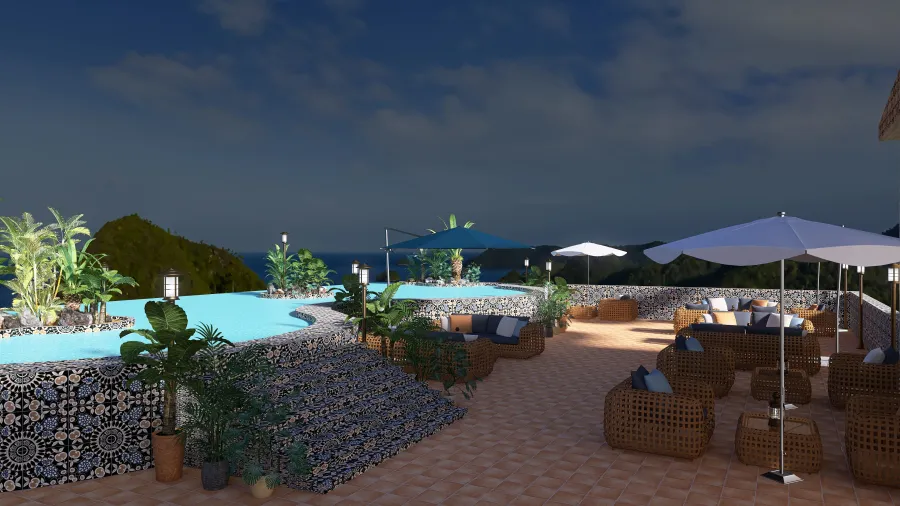 Garden & Pool 3d design renderings