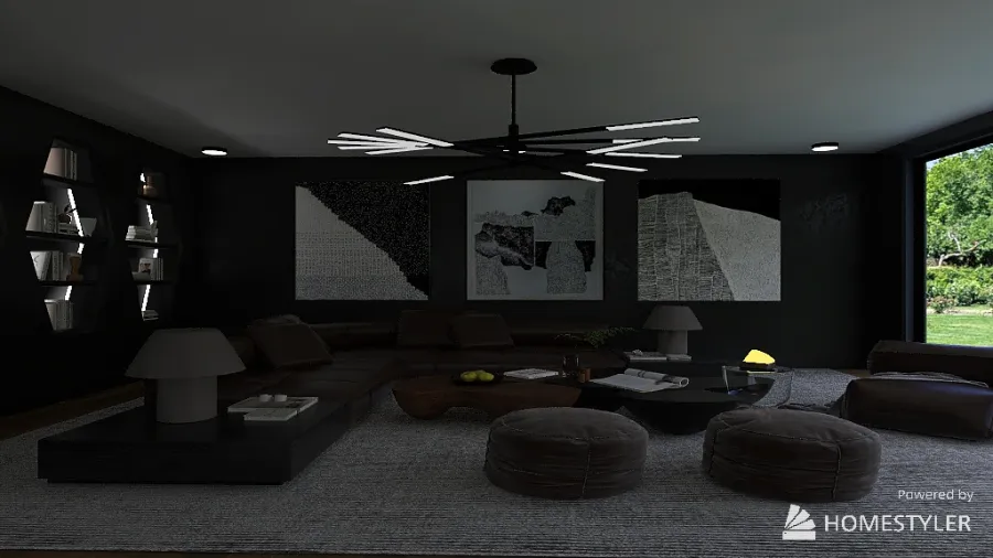 Black & Gray 3d design renderings