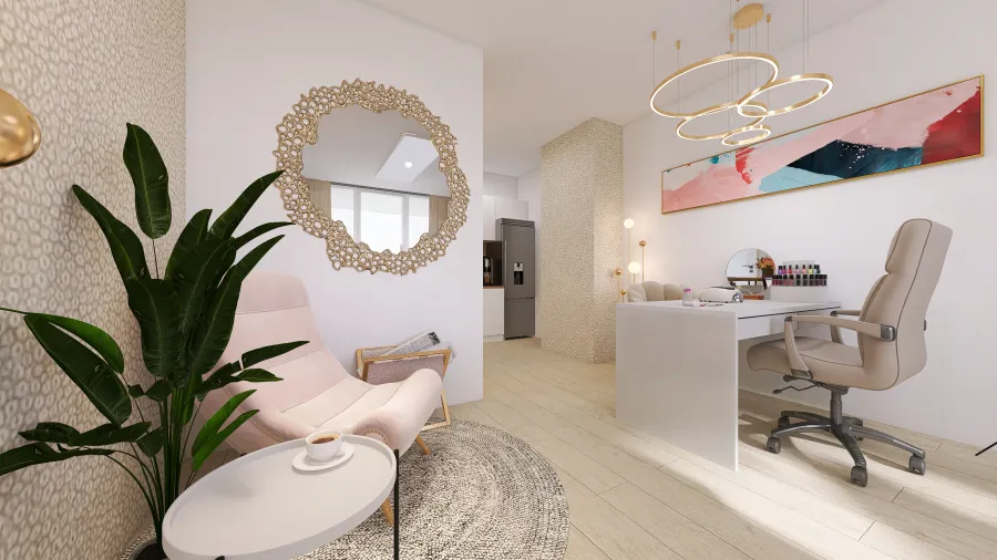 Kosmetický salón 3d design renderings