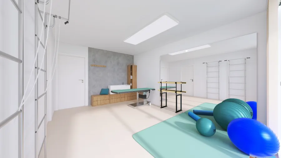 Fyzioterapie - tělocvična 3d design renderings
