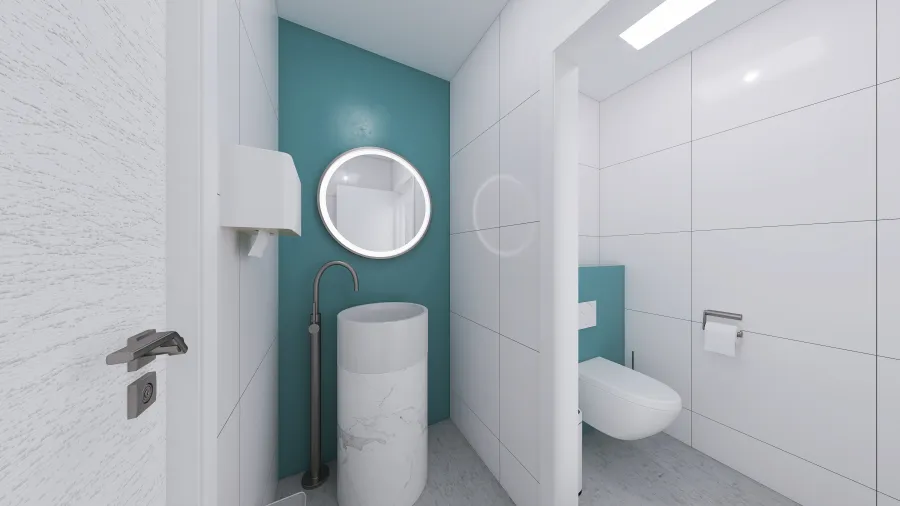 Předsíň WC muži 3d design renderings