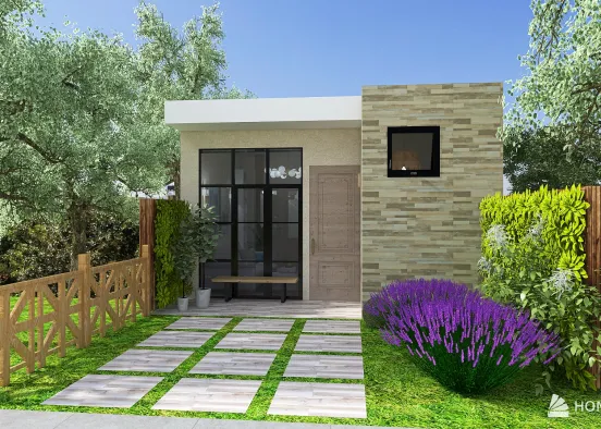 home small modern cottage Design Rendering
