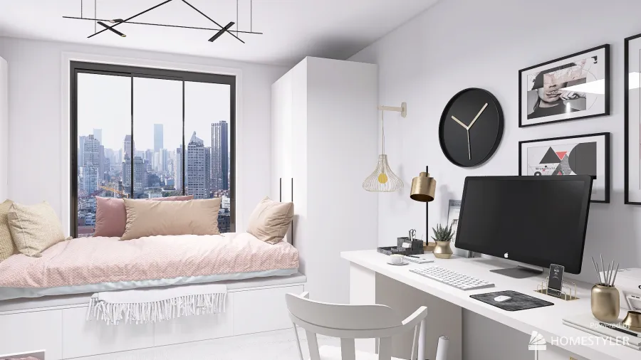 Simply apartament 3d design renderings