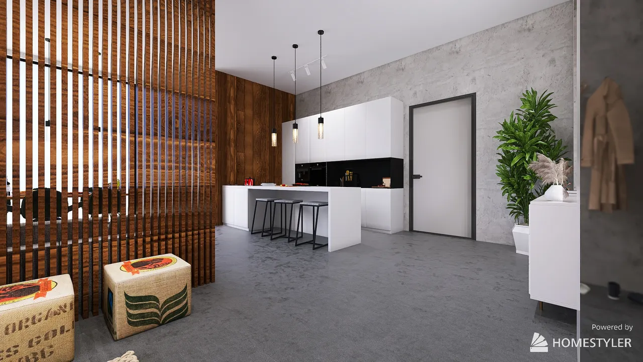 LivingDiningRoom 3d design renderings