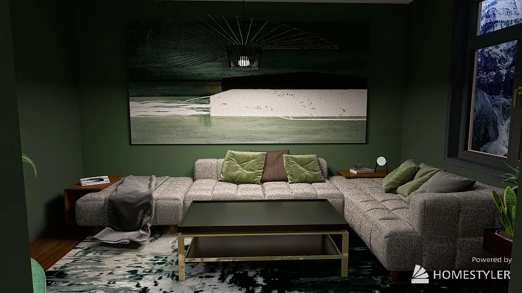 Monochromatic Room Design 3d design renderings