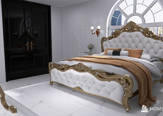 victorian bedroom  Design Rendering
