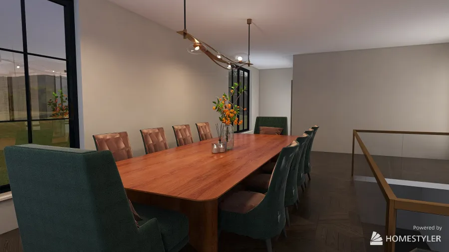 Dining Room, Kitchen 3d design renderings