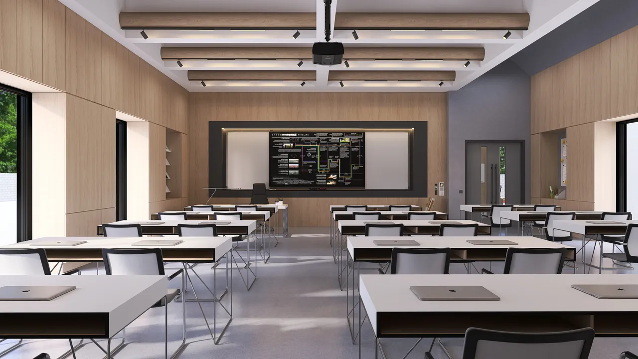 Instituto de secundaria Lorca 3d design renderings