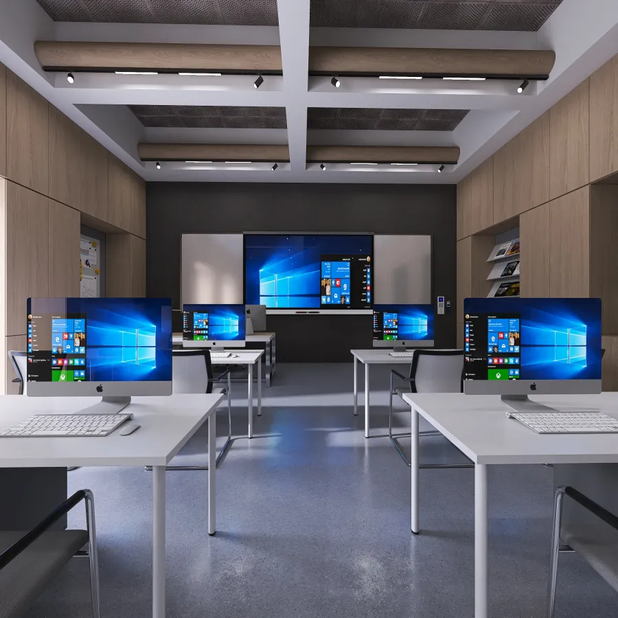Aula de informatica 3d design renderings