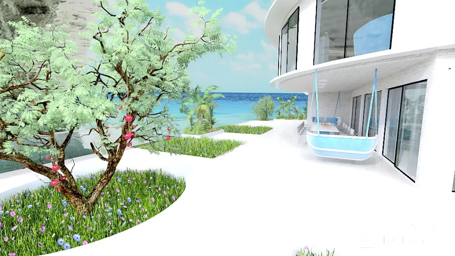 casa in costiera 3d design renderings