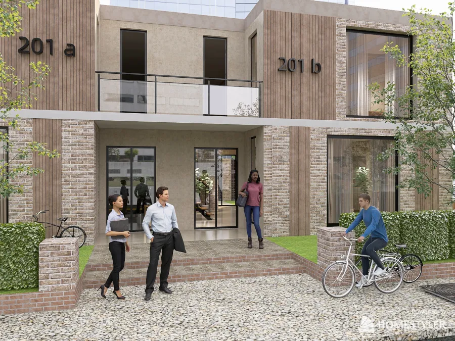Project: Back to school - Duplex Student Dormitory 3d design renderings