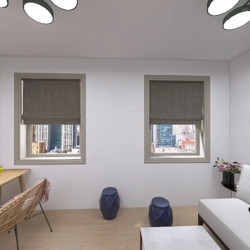 Studio Apartment for Student 3d design renderings