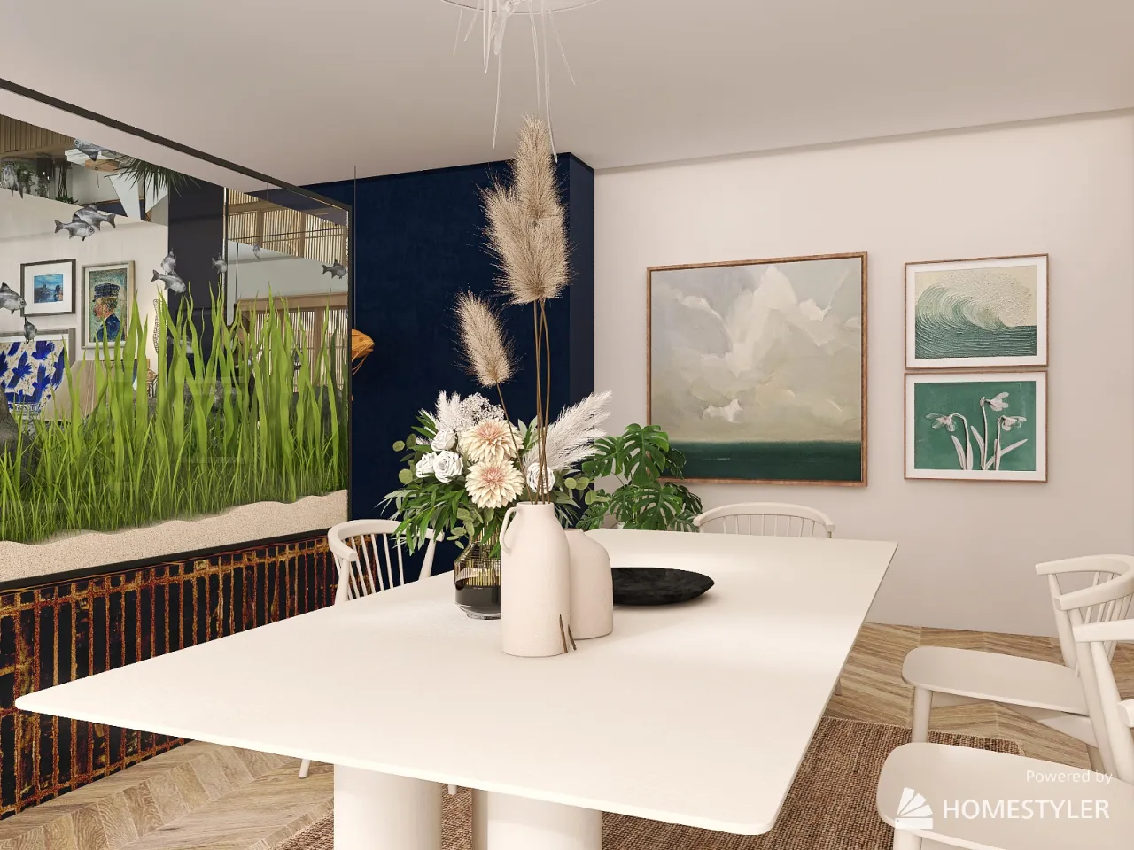 LivingDiningRoom 3d design renderings