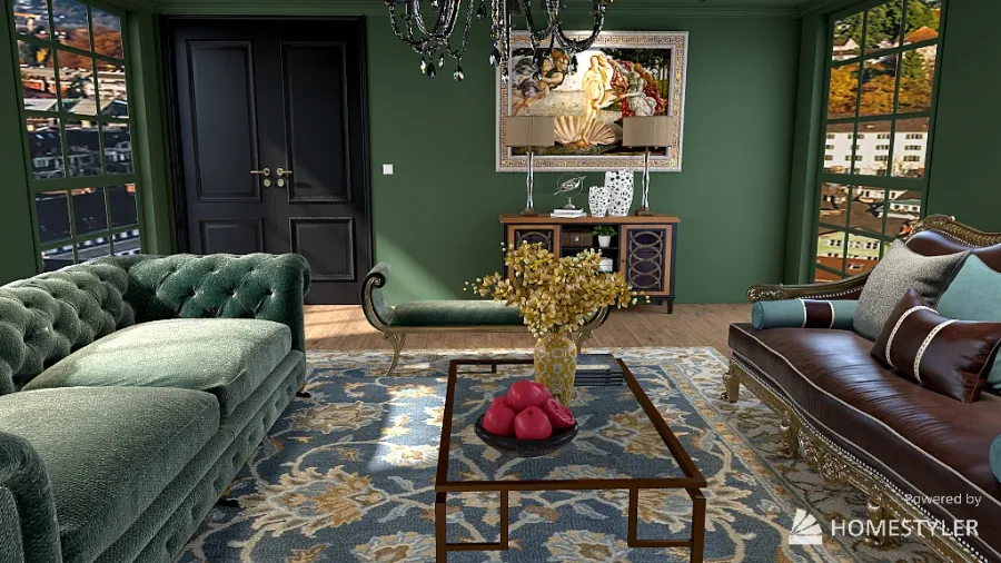 victorian living room 3d design renderings