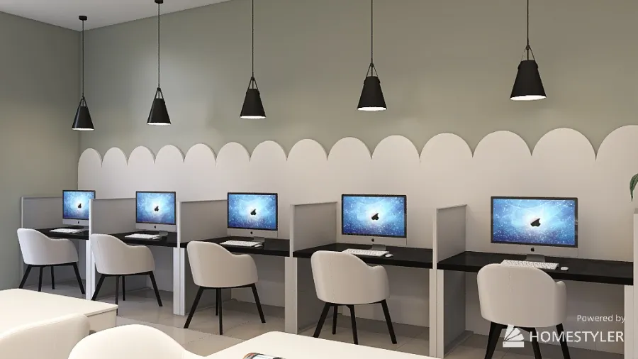 Public study center 3d design renderings