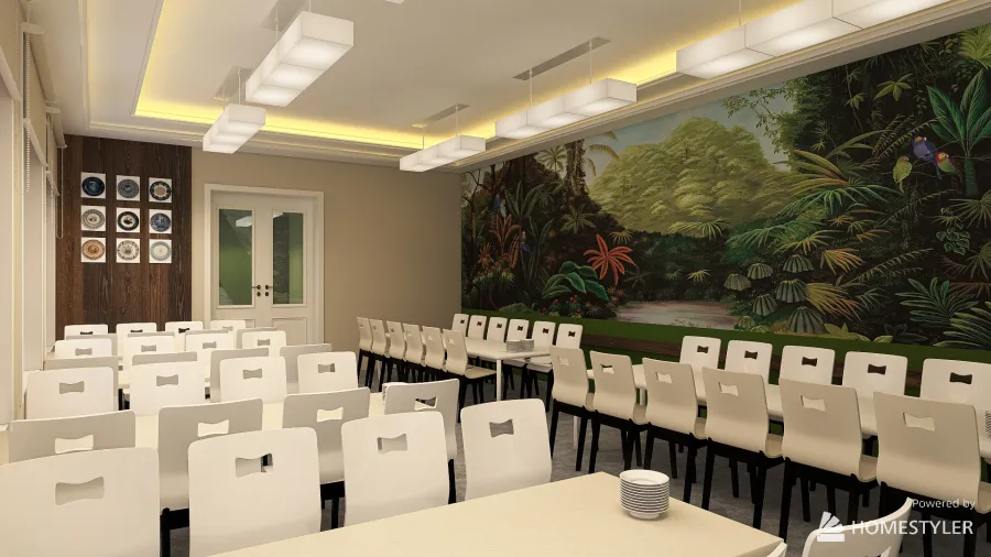 School in Village Marevo 3d design renderings