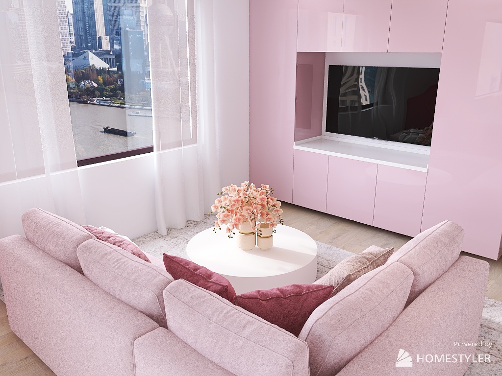 Blushing apartment 3d design renderings
