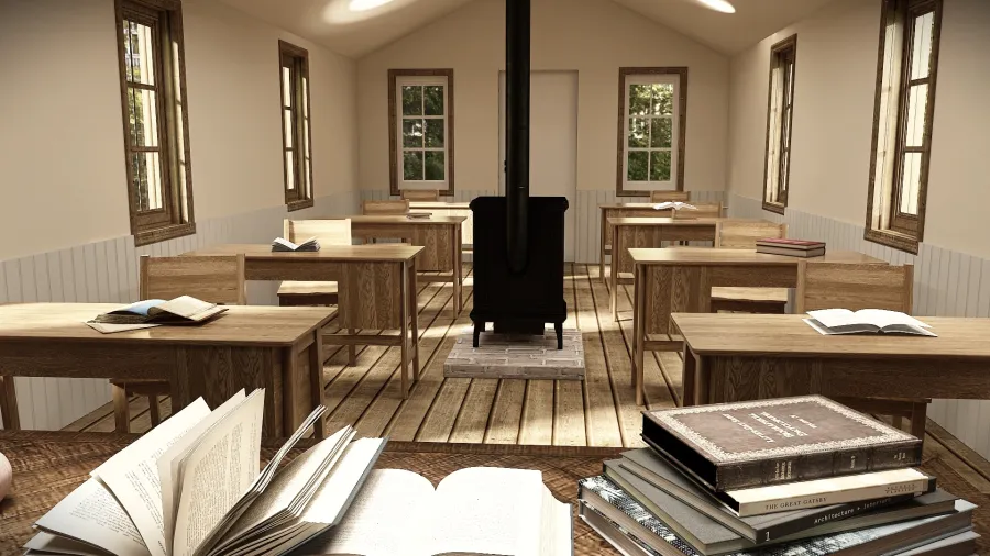 Old Country Schoolhouse 3d design renderings