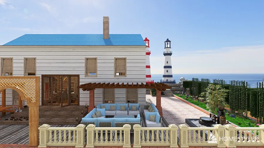 House of the lighthouse's guardian 3d design renderings