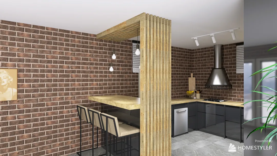 Custumeized kitchen 3d design renderings