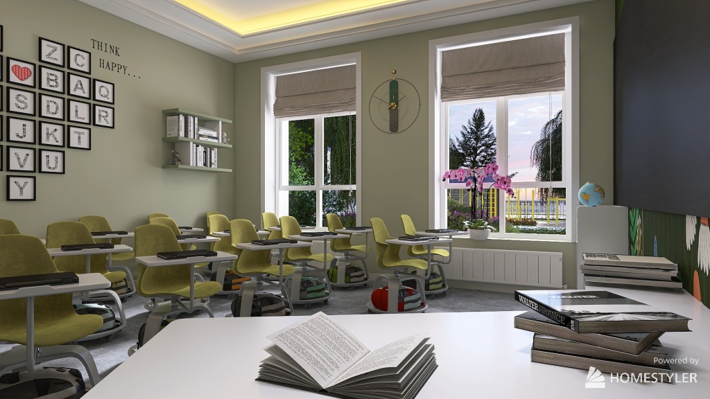 School in Village Marevo 3d design renderings