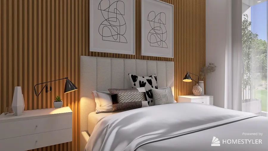 Casa moderna - 3 dormitorios 3d design renderings