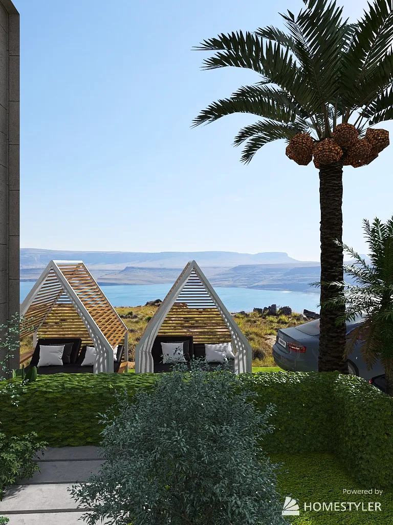Holiday resort with stage 3d design renderings