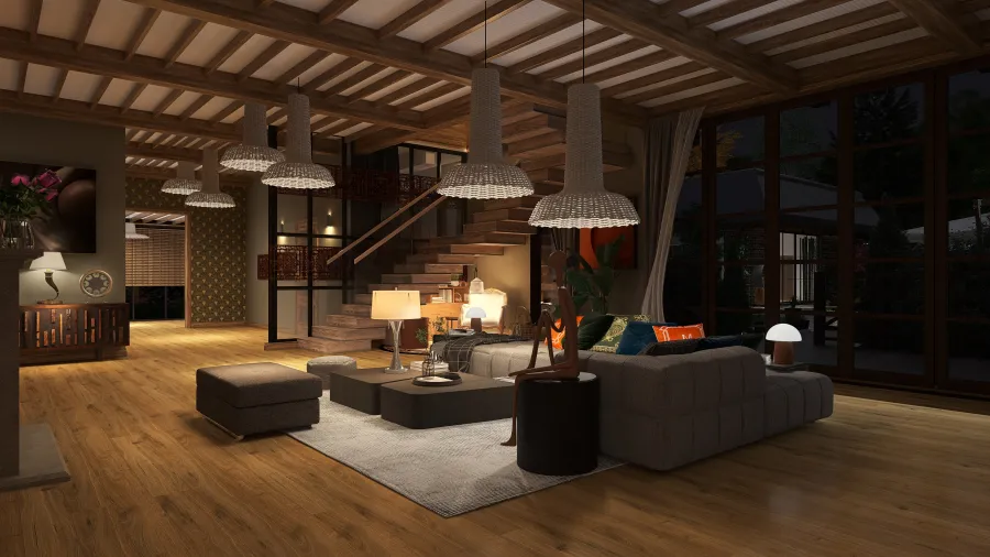 вітальня - кухня 3d design renderings