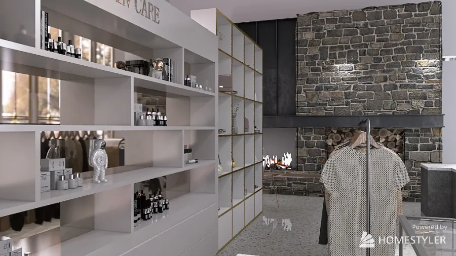 SkinCare and Clothing Store 3d design renderings