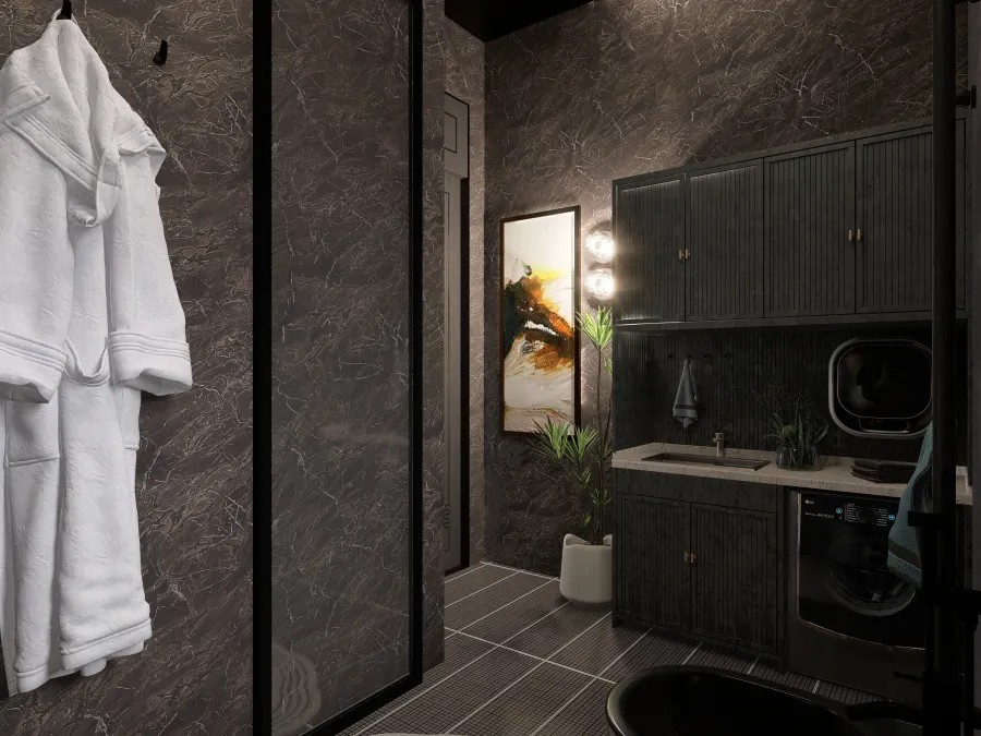 Bathroom & Laundry 3d design renderings