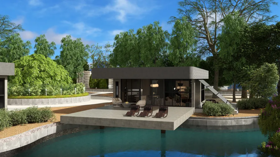 Waterside Residence 3d design renderings