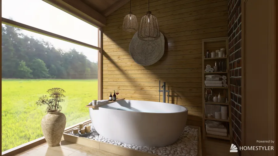 Relax bedroom and sauna 3d design renderings