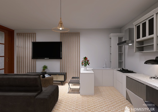 Modern Little Apartment (For Singles) Design Rendering