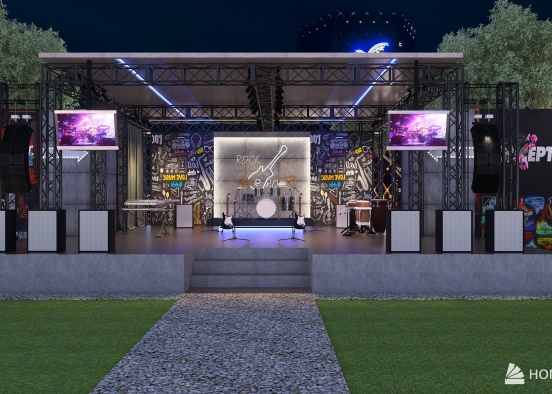 Project: Outdoor Stage Design Rendering