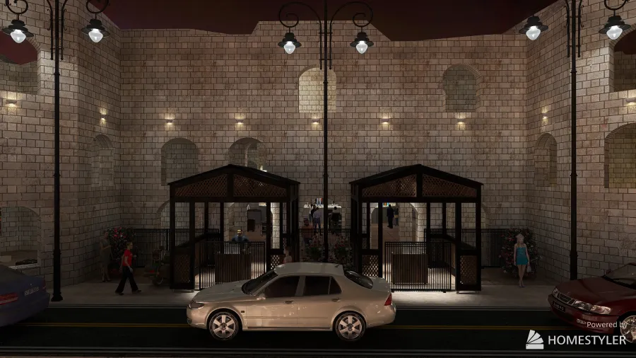 Outdoor stage - Borgholm slottsruin 3d design renderings