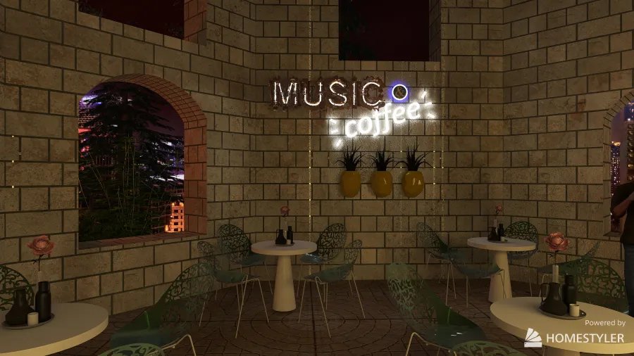 Coffeeshop 3d design renderings