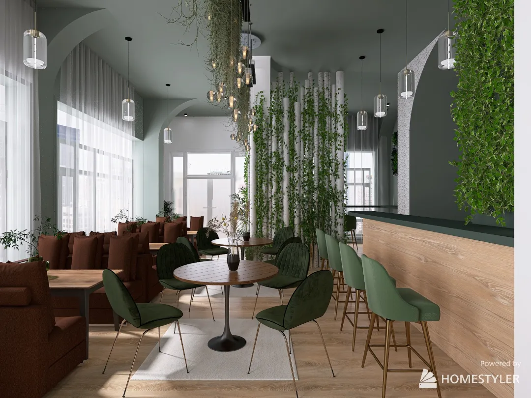 Кафе 3d design renderings