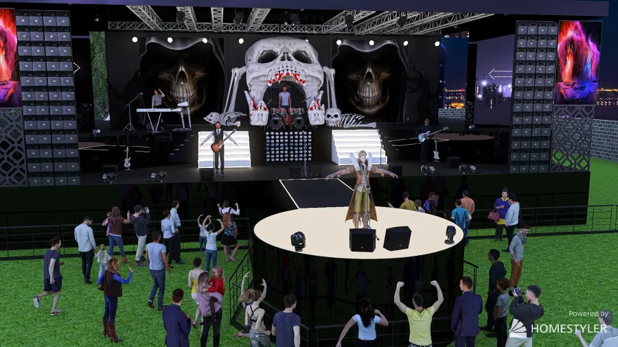 Open Air Rock Festival 3d design renderings