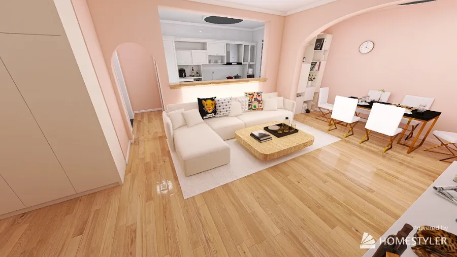 Квартира для звичайного життя 3d design renderings