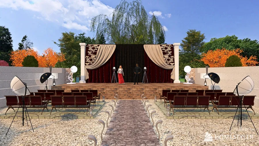 anfiteatro 3d design renderings
