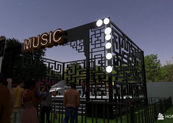 Opening of rest hotel and open-air concert Design Rendering