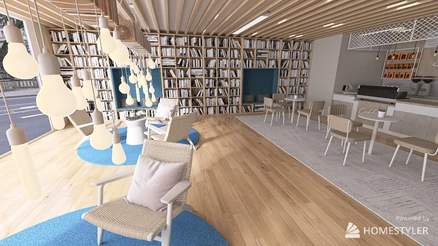 Public Library 3d design renderings